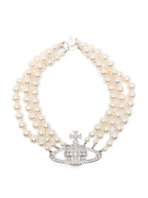 Three Row Pearl Relief Necklace VIVIENNE WESTWOOD | 6303000702P127CNP127